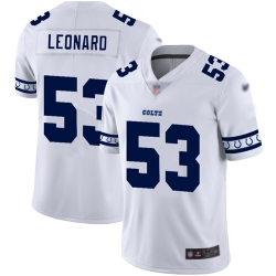 Colts 53 Darius Leonard White Men Stitched Football Limited Team Logo Fashion Jersey