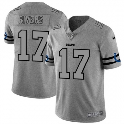 Indianapolis Colts 17 Philip Rivers Men Nike Gray Gridiron II Vapor Untouchable Limited NFL Jersey