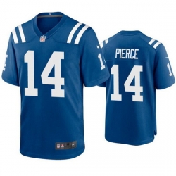 Men Indianapolis Colts 14 Alec Pierce Blue Stitched Football Jersey