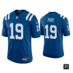 Men Indianapolis Colts #19 Kwity Paye Blue 2021 Vapor Untouchable Limited Stitched NFL Jersey