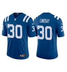 Men Indianapolis Colts 30 Phillip Lindsay Blue Stitched Football Jersey