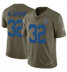 Men Indianapolis Colts Julian Blackmon 2017 Salute to Service Jersey Green Limited