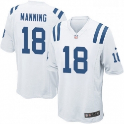 Men Nike Indianapolis Colts 18 Peyton Manning Game White NFL Jersey