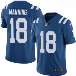 Men Nike Indianapolis Colts 18 Peyton Manning Royal Blue Team Color Vapor Untouchable Limited Player NFL Jersey