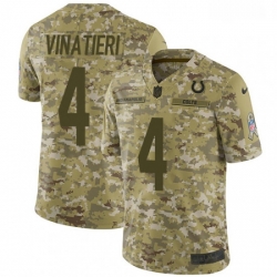 Men Nike Indianapolis Colts 4 Adam Vinatieri Limited Camo 2018 Salute to Service NFL Jersey