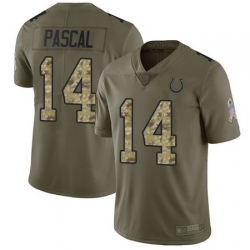 Men Zach Pascal Limited Jersey 14 Football Indianapolis Colts Olive Camo 2017 S