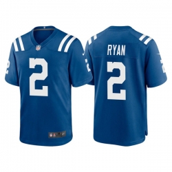 Men's Indianapolis Colts #2 Matt Ryan Blue Stitched Jersey