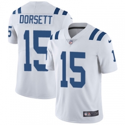 Nike Colts #15 Phillip Dorsett White Mens Stitched NFL Vapor Untouchable Limited Jersey