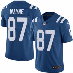 Nike Colts #87 Reggie Wayne Royal Blue Team Color Mens Stitched NFL Vapor Untouchable Limited Jersey