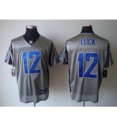 Nike Indianapolis Colts 12 Andrew Luck Grey Shadow Nike NFL Jersey