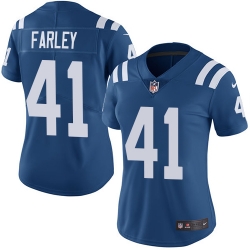 Nike Colts #41 Matthias Farley Royal Blue Womens Stitched NFL Limited Rush Jersey