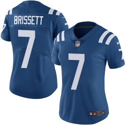 Womens Nike Colts #7 Jacoby Brissett Royal Blue Team Color  Stitched NFL Vapor Untouchable Limited Jersey