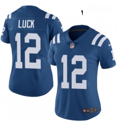 Womens Nike Indianapolis Colts 12 Andrew Luck Royal Blue Team Color Vapor Untouchable Limited Player NFL Jersey