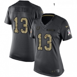 Womens Nike Indianapolis Colts 13 TY Hilton Limited Black 2016 Salute to Service NFL Jersey