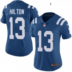 Womens Nike Indianapolis Colts 13 TY Hilton Royal Blue Team Color Vapor Untouchable Limited Player NFL Jersey