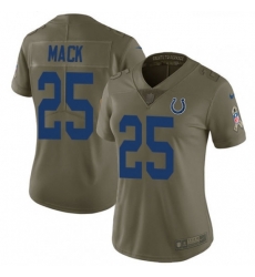 Womens Nike Indianapolis Colts 25 Marlon Mack Limited Olive 2017 Salute to Service NFL Jersey