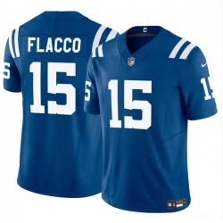 Youth Indianapolis Colts 15 Joe Flacco Blue 2024 F U S E Vapor Untouchable Limited Stitched Football Jersey
