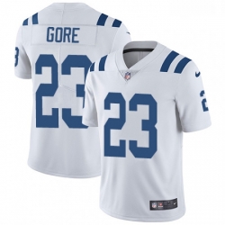 Youth Nike Indianapolis Colts 23 Frank Gore White Vapor Untouchable Limited Player NFL Jersey