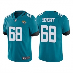 Men Jacksonville Jaguars 68 Brandon Scherff Teal Vapor Untouchable Limited Stitched Jersey