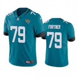 Men Jacksonville Jaguars 79 Luke Fortner Teal Vapor Untouchable Limited Stitched Jersey