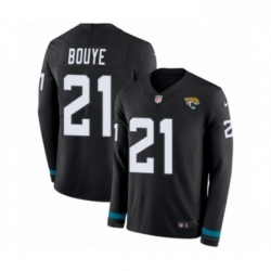 Men Nike Jacksonville Jaguars 21 AJ Bouye Limited Black Therma Long Sleeve NFL Jersey