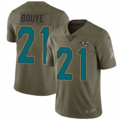 Men Nike Jacksonville Jaguars 21 AJ Bouye Limited Olive 2017 Salute to Service NFL Jersey