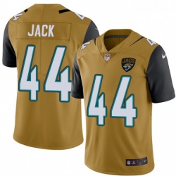 Men Nike Jacksonville Jaguars 44 Myles Jack Limited Gold Rush Vapor Untouchable NFL Jersey