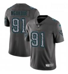 Men Nike Jacksonville Jaguars 91 Yannick Ngakoue Gray Static Vapor Untouchable Limited NFL Jersey