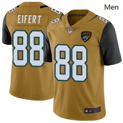 Men Nike Jaguars 88 Tyler Eifert Vapor Rush Jersey Gold