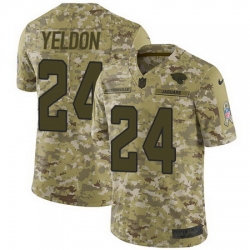 Nike Jaguars #24 T J Yeldon Camo Mens Stitched NFL Limited 2018 Salute To Service Jersey