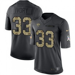 Nike Jaguars #33 Chris Ivory Black Mens Stitched NFL Limited 2016 Salute To Service Jersey