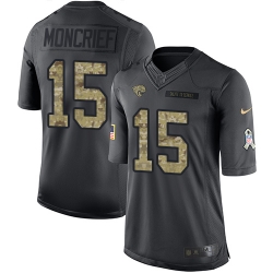 Nike Limited Men Donte Moncrief Black Jersey NFL #15 Jacksonville Jaguars 2016 Salute to Service