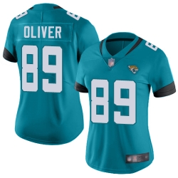 Jaguars 89 Josh Oliver Teal Green Alternate Women Stitched Football Vapor Untouchable Limited Jersey