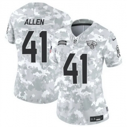 Women Jacksonville Jaguars 41 Josh Hines Allen 2024 F U S E Arctic Camo Salute To Service Limited Stitched Football Jersey