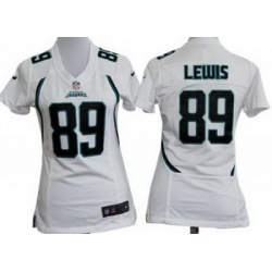 Women Nike Jacksonville Jaguars 89# Marcedes Lewis White Nike NFL Jerseys