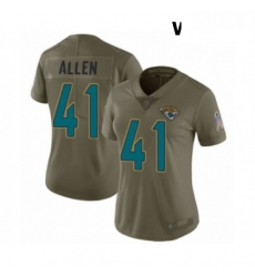 Womens Jacksonville Jaguars 41 Josh Allen Limited Olive 2017 Salute to Service Football Jersey