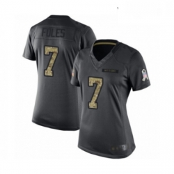 Womens Jacksonville Jaguars 7 Nick Foles Limited Black 2016 Salute to Service Football Jersey