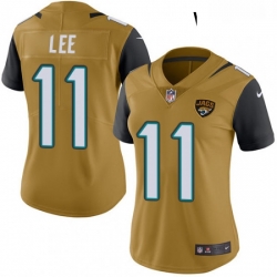 Womens Nike Jacksonville Jaguars 11 Marqise Lee Limited Gold Rush Vapor Untouchable NFL Jersey