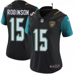 Womens Nike Jacksonville Jaguars 15 Allen Robinson Black Alternate Vapor Untouchable Limited Player NFL Jersey