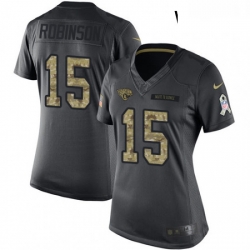 Womens Nike Jacksonville Jaguars 15 Allen Robinson Limited Black 2016 Salute to Service NFL Jersey