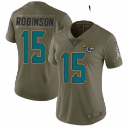 Womens Nike Jacksonville Jaguars 15 Allen Robinson Limited Olive 2017 Salute to Service NFL Jersey