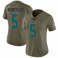 Womens Nike Jacksonville Jaguars 5 Blake Bortles Limited Olive 2017 Salute to Service NFL Jersey