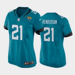 women c.j. henderson jacksonville jaguars teal game jersey 