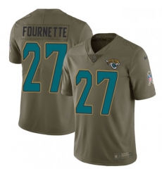 Youth Nike Jacksonville Jaguars 27 Leonard Fournette Limited Olive 2017 Salute to Service NFL Jersey