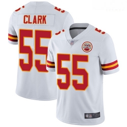 Chiefs 55 Frank Clark White Men Stitched Football Vapor Untouchable Limited Jersey