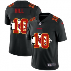 Kansas City Chiefs 10 Tyreek Hill Men Nike Team Logo Dual Overlap Limited NFL Jersey Black