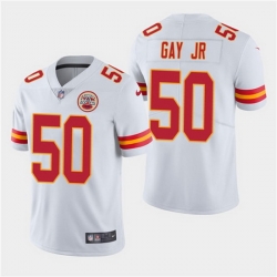 Men Chiefs 50 Willie Gay Jr  White Vapor Limited Jersey