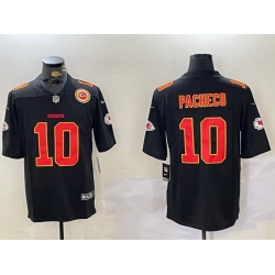 Men Kansas City Chiefs 10 Isiah Pacheco Black F U S E Vapor Untouchable Limited Stitched Football Jersey