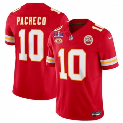 Men Kansas City Chiefs 10 Isiah Pacheco Red F U S E  With NKH Patch And Super Bowl LVIII Patch Vapor Untouchable Limited Stitched Football Jersey