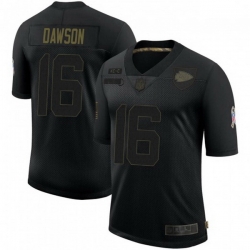 Men Kansas City Chiefs 16 Len Dawson Black 2020 Salute To Service Limited Jersey